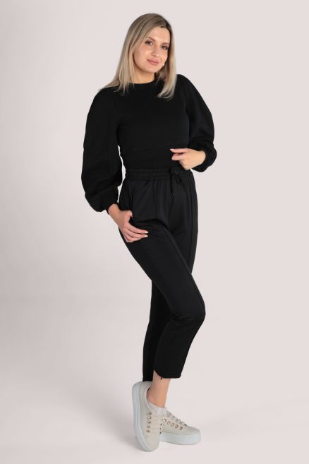 Black Crop Sweatshirt