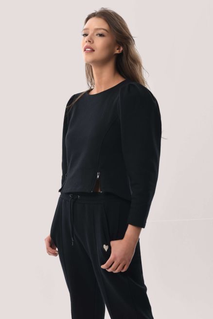 Black Tunic Sweatshirt