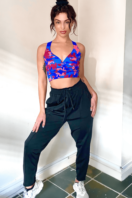  Blue Camouflage Bra Top