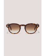Sienna Shiny Havana Brown Round Sunglasses